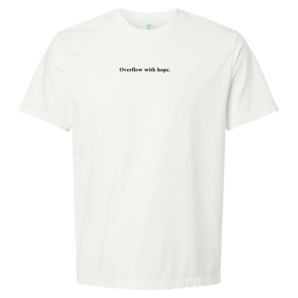 "Overflow with hope." Tee Thumbnail